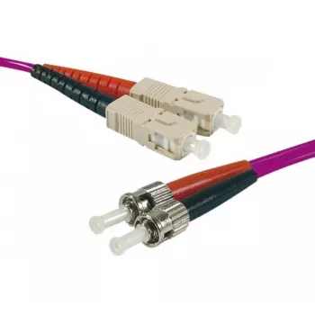 EXERTIS CONNECT optički patch kabel Eco, OM4 50/125µm, ST na SC Duplex, erika ljubičasta, 5m 392824