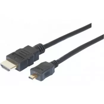 EXERTIS CONNECT Micro HDMI kabel High Speed s Ethernetom, pozlaćen, HDMI Type-A na Micro HDMI Type-D, 1,0 m 128490