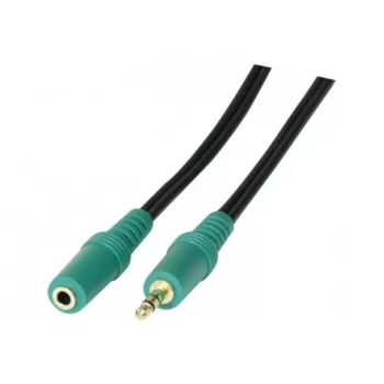 EXERTIS CONNECT 3.5mm Stereo Audio Extension Cable M/F 3.0m Black 108865
