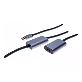EXERTIS CONNECT aktivni USB 3.0 produžni kabel 10m, USB-A utikač na USB-A utičnicu, 5 Gbit/s, crni 149264
