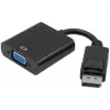 Exertis Connect DisplayPort 1.2 to VGA Adapter with Stereo Audio, Active, DisplayPort Male to VGA Female, Black (127370)