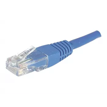 EXERTIS CONNECT CAT.6 U/UTP neoklopljeni bakreni patch kabel, plavi, 15,0 m, RJ45 sa zaštitom jezička 246761