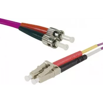 EXERTIS CONNECT Eco OM4 optički patch kabel LC Duplex na ST Duplex, 50/125 µm, erika ljubičasti, 1,0 m, UPC polish 392791