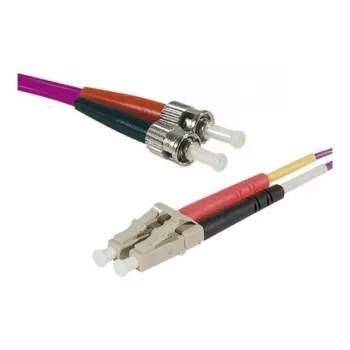 EXERTIS CONNECT Eco OM4 optički patch kabel LC Duplex na ST Duplex, 50/125 µm, erika ljubičasti, 1,0 m, UPC polish 392791