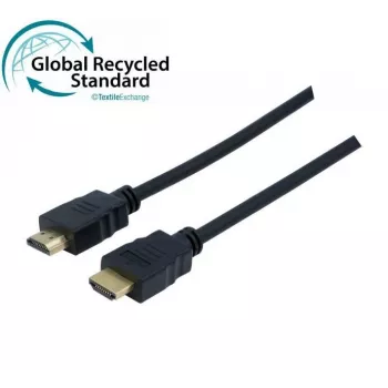 Exertis Connect HDMI 2.0 High-Speed kabel, 4K, HDMI Type-A utikač na HDMI Type-A utikač, pozlaćeni, crni, 1,0 m (127980)