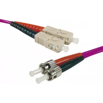 EXERTIS CONNECT OM4 optički patch kabel, 50/125 µm, 2x ST na SC Duplex, erika ljubičasti, 1 m, UPC 392821