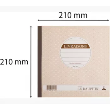Le Dauphin knjiga otpremnica, 210 x 210 mm, duplikat (1162D) - 1 knjiga