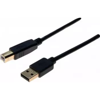EXERTIS CONNECT USB 2.0 premium kabel, pozlaćeni, USB A na USB B, 1,0 m, crni 532427