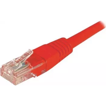 EXERTIS CONNECT Cat.6 U/UTP patch kabel, RJ45, crveni, 20 m, sa zaštitom jezička 243762