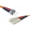 EXERTIS CONNECT ST/UPC na SC/UPC Multimode Duplex optički patch kabel, OM2 50/125µm, LSZH, narančasti, 2m 392702