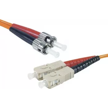 EXERTIS CONNECT ST/UPC na SC/UPC Multimode Duplex optički patch kabel, OM2 50/125µm, LSZH, narančasti, 2m 392702