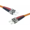 Exertis Connect ST/UPC Multimode Duplex OM2 Fibre Patch Cable 3m Orange 392713