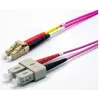 EKIVALAN OM4 Duplex optički patch kabel LC/SC, 50/125 µm, Heather Violet, 5 m COZOM4DCLC2SE0050A