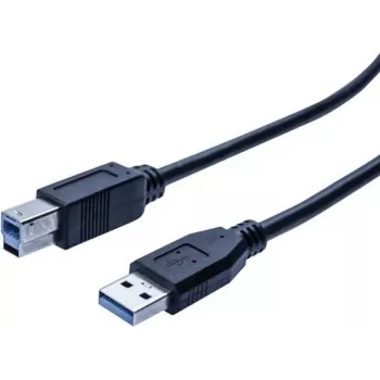 EXERTIS CONNECT USB 3.0 kabel, USB-A utikač na USB-B utikač, 1,0 m, crni, 5 Gbps 532464