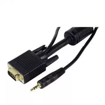 EXERTIS CONNECT S-VGA monitor kabel s audiom, 15-pinski HD D-Sub utikač na utikač, 5,0 m, crni 137221