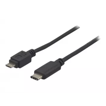 EXERTIS CONNECT USB 2.0 kabel, USB Type-C na Micro-B, crni, 1,0 m 150301