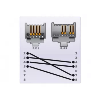 EXERTIS CONNECT telefonski kabel RJ11 utikač na RJ45 utikač crni 10 m EXC285011