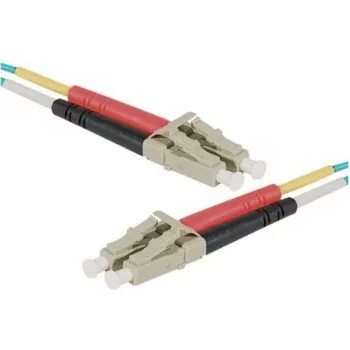 EXERTIS CONNECT HD OM3 LC Duplex optički patch kabel, 50/125 µm, aqua, 0,5 m 392720