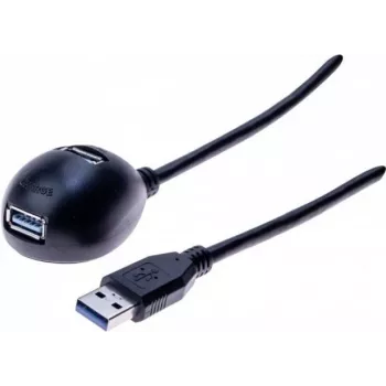 Exertis Connect USB-Cradle produžni kabel, USB-A utikač na USB-A utičnicu, 1,5 m, crni 532533