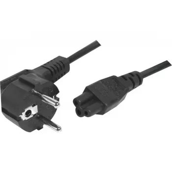 Exertis Connect kutni mrežni kabel Schuko na IEC C5, crni, 1,0 m 808359