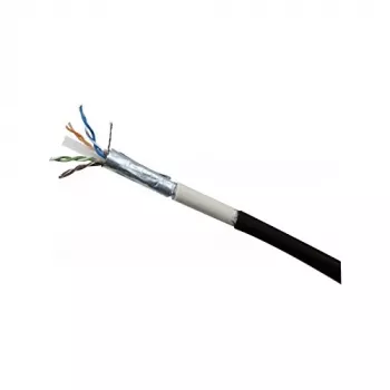 EXERTIS CONNECT Cat.6 F/UTP vodonepropusni vanjski patch kabel, 15 m, crni 845045