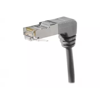 EXERTIS CONNECT S/FTP Cat.6A zakrivljeni patch kabel, sivi, 3,0 m, oba priključka prema dolje 854290
