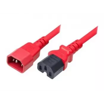 Exertis Connect IEC C14 na C15 mrežni kabel, crveni, 1,8 m 808364