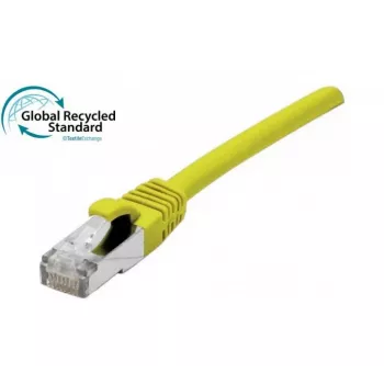 EXERTIS CONNECT Cat. 6A S/FTP Patch kabel, TPE, bez halogena, GRS certificiran, snagless, žuti, 1,0 m 854539