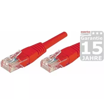 EXERTIS CONNECT Cat.5e U/UTP Patch kabel, crveni, 5,0 m, slim snagless boot 853946