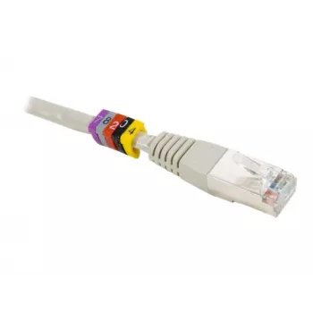 Exertis Connect Dexlan prsten za označavanje kabela, žuti, znamenke 0-9, 100 komada 753490