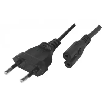 Exertis Connect strujni kabel, Euro utikač na Euro-8 utičnicu, crni, 1,0 m (808308)