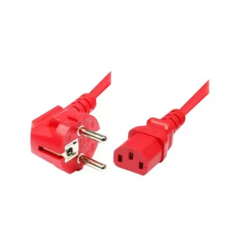 Exertis Connect kutni strujni kabel Schuko na IEC C13, crveni, 5 m 808029