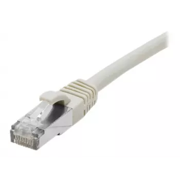 EXERTIS CONNECT Cat. 6A S/FTP patch kabel, TPE, bez halogena, GRS certificiran, snagless, sivi, 1 m 854503