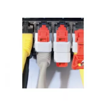 EXERTIS CONNECT RJ45 port lock (pakiranje od 10, plavi) s ključem – blokira neovlašteni mrežni pristup, 848943