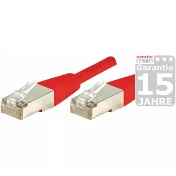 EXERTIS CONNECT Cat5e F/UTP patch kabel, RJ45, crveni, 0,3 m 857050