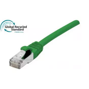 EXERTIS CONNECT Cat. 6A S/FTP patch kabel, TPE, bez halogena, GRS certificiran, zaštita jezička, zeleni, 1,0 m 854530