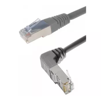 Exertis Connect Cat. 6A S/FTP (PiMF) patch kabel, kutni na ravni, sivi, 0,3 m 854301