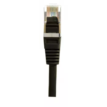 EXERTIS CONNECT Cat.6 S/FTP patch kabel, PiMF, crni, 1,0 m, Slim Bend Protection 856852