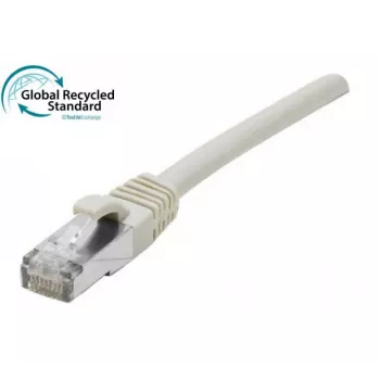 EXERTIS CONNECT Cat. 6A S/FTP patch kabel, TPE, bez halogena, GRS certificiran, snagless, sivi, 0,5 m 854502