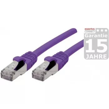EXERTIS CONNECT Cat 6A S/FTP patch kabel, ljubičasti, 7,5 m 858521