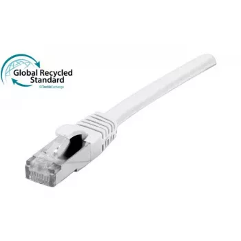EXERTIS CONNECT Cat. 6 F/UTP RJ45 Patch Cable, GRS-certified, White, 2.0 m 854659