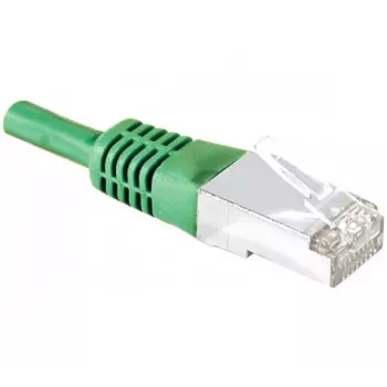 EXERTIS CONNECT Cat.6A S/FTP Patch Cable, 1m, Green 858346