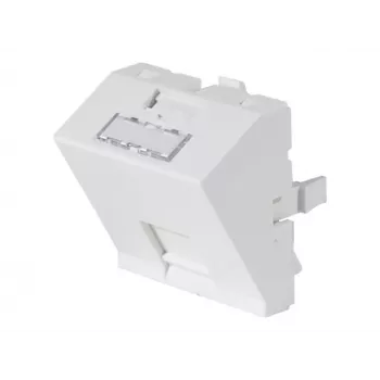 Dexlan umetak prednje ploče 45 x 45 mm za 1 Keystone modul, 30°, signalno bijeli RAL 9003 (911712)