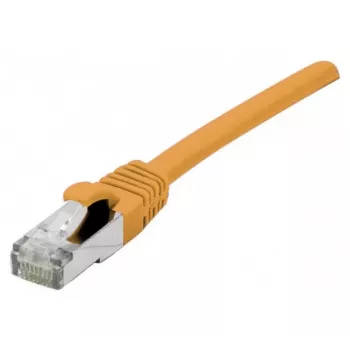 EXERTIS CONNECT 858529 Cat 6A S/FTP Patch Cable, 0.15 m, Orange, Slim Boot
