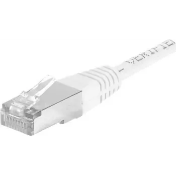 EXERTIS CONNECT Cat.6a F/UTP Patch Cable, White, 20 m, 10 Gbps, Slim Snagless Boot 859586