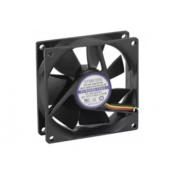 Exertis Connect Evercool 80 mm ventilator kućišta – klizni ležaj, 2000 okr/min, 26,5 CFM, crni, 910184