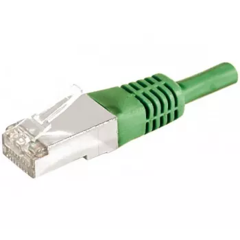 EXERTIS CONNECT Cat.6a F/UTP Patch Cable, 5m, Green, 10Gbps, Slim Snagless 859552