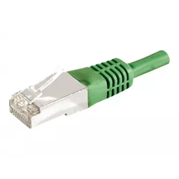 EXERTIS CONNECT 859553 Cat.6a F/UTP Patch Cable, 7.5 m, Green, 10 Gbps, Slim Boot