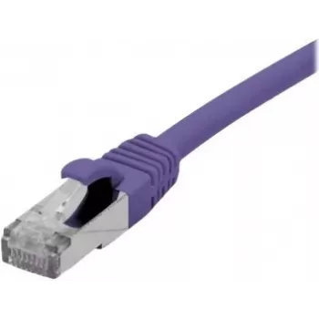 EXERTIS CONNECT 858515 Cat 6A S/FTP patch kabel, 0,5 m, ljubičasti, Slim Boot