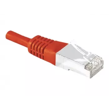 EXERTIS CONNECT Cat.6a F/UTP patch kabel, crveni, 15 m, 10 Gbps, Slim Snagless Boot 859540
